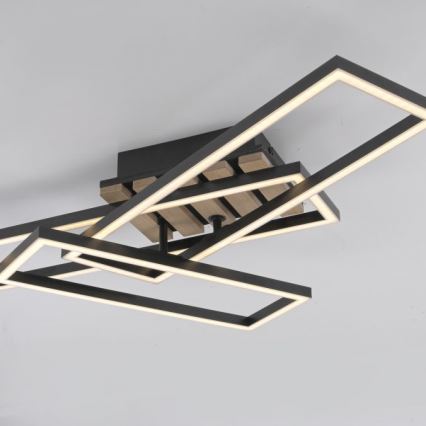 JUST LIGHT. 14051-79 - LED Stropní svítidlo AKUSTIKA LED/20,5W/230V dub/černá