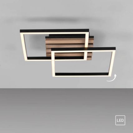 JUST LIGHT. 14053-79 - LED Stropní svítidlo AKUSTIKA LED/15W/230V dub/černá