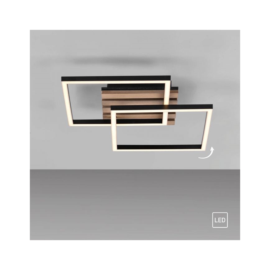 JUST LIGHT. 14053-79 - LED Stropní svítidlo AKUSTIKA LED/15W/230V dub/černá