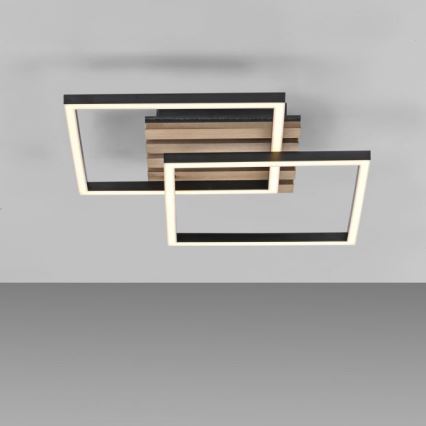 JUST LIGHT. 14053-79 - LED Stropní svítidlo AKUSTIKA LED/15W/230V dub/černá
