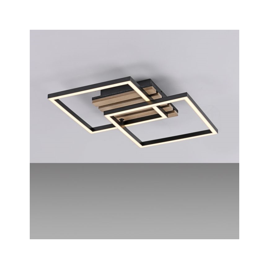 JUST LIGHT. 14053-79 - LED Stropní svítidlo AKUSTIKA LED/15W/230V dub/černá
