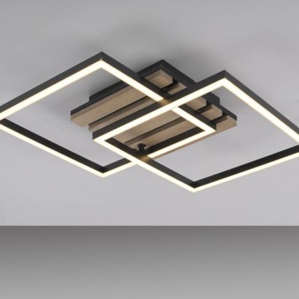 JUST LIGHT. 14053-79 - LED Stropní svítidlo AKUSTIKA LED/15W/230V dub/černá