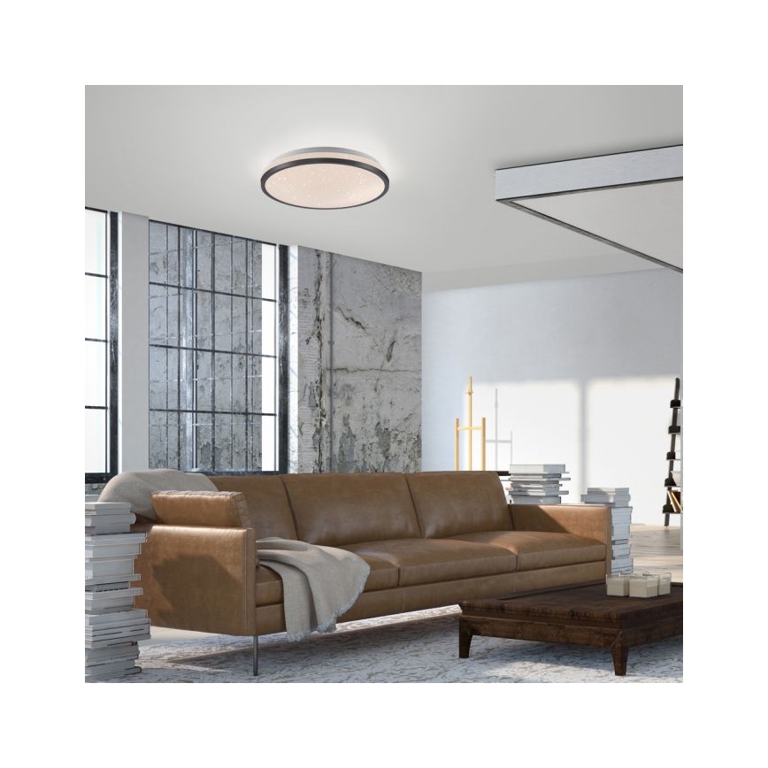 JUST LIGHT. 14293-18 - LED Stmívatelné stropní svítidlo KYLE LED/10W/230V pr. 28 cm černá