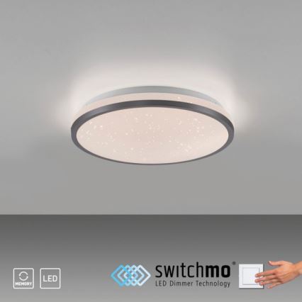 JUST LIGHT. 14293-18 - LED Stmívatelné stropní svítidlo KYLE LED/10W/230V pr. 28 cm černá