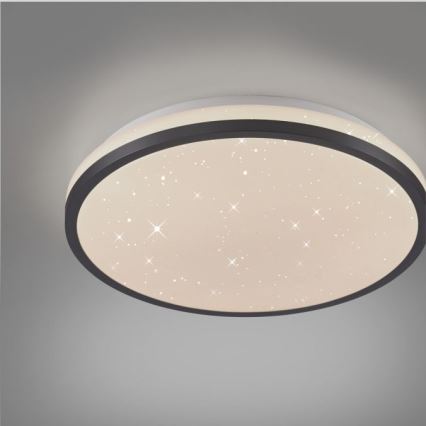 JUST LIGHT. 14293-18 - LED Stmívatelné stropní svítidlo KYLE LED/10W/230V pr. 28 cm černá