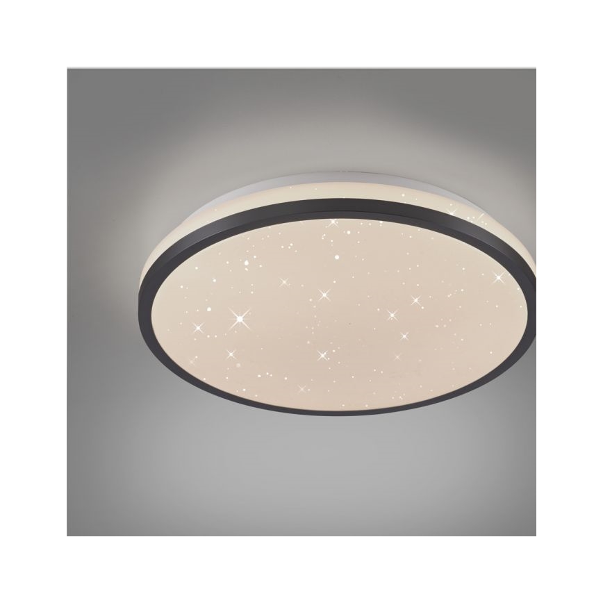 JUST LIGHT. 14293-18 - LED Stmívatelné stropní svítidlo KYLE LED/10W/230V pr. 28 cm černá