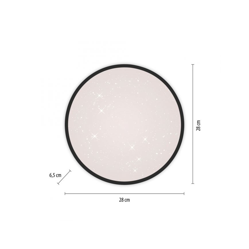 JUST LIGHT. 14293-18 - LED Stmívatelné stropní svítidlo KYLE LED/10W/230V pr. 28 cm černá