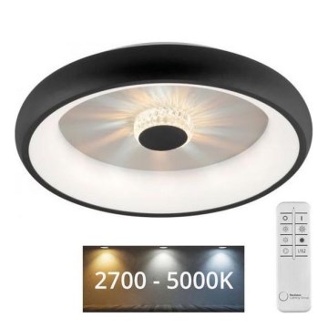 JUST LIGHT. 14384-18 - LED Stmívatelné stropní svítidlo VERTIGO LED/29W/230V 2700-5000K černá + dálkové ovládání