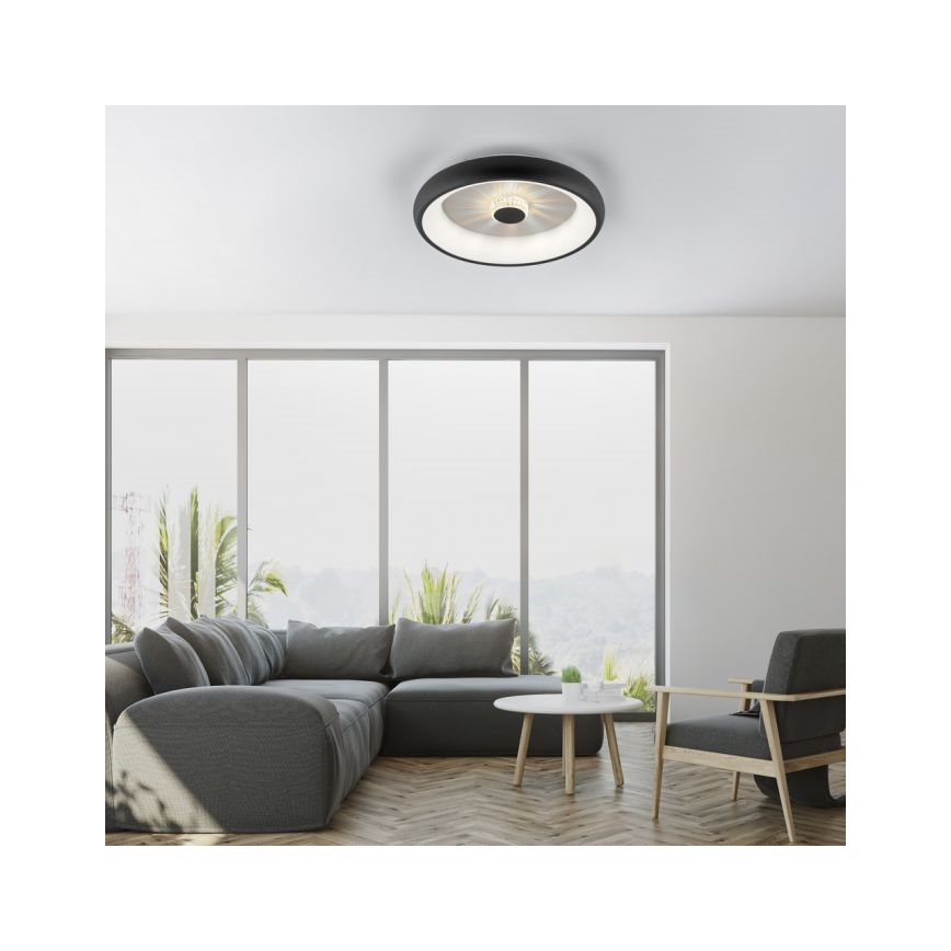 JUST LIGHT. 14384-18 - LED Stmívatelné stropní svítidlo VERTIGO LED/29W/230V 2700-5000K černá + dálkové ovládání
