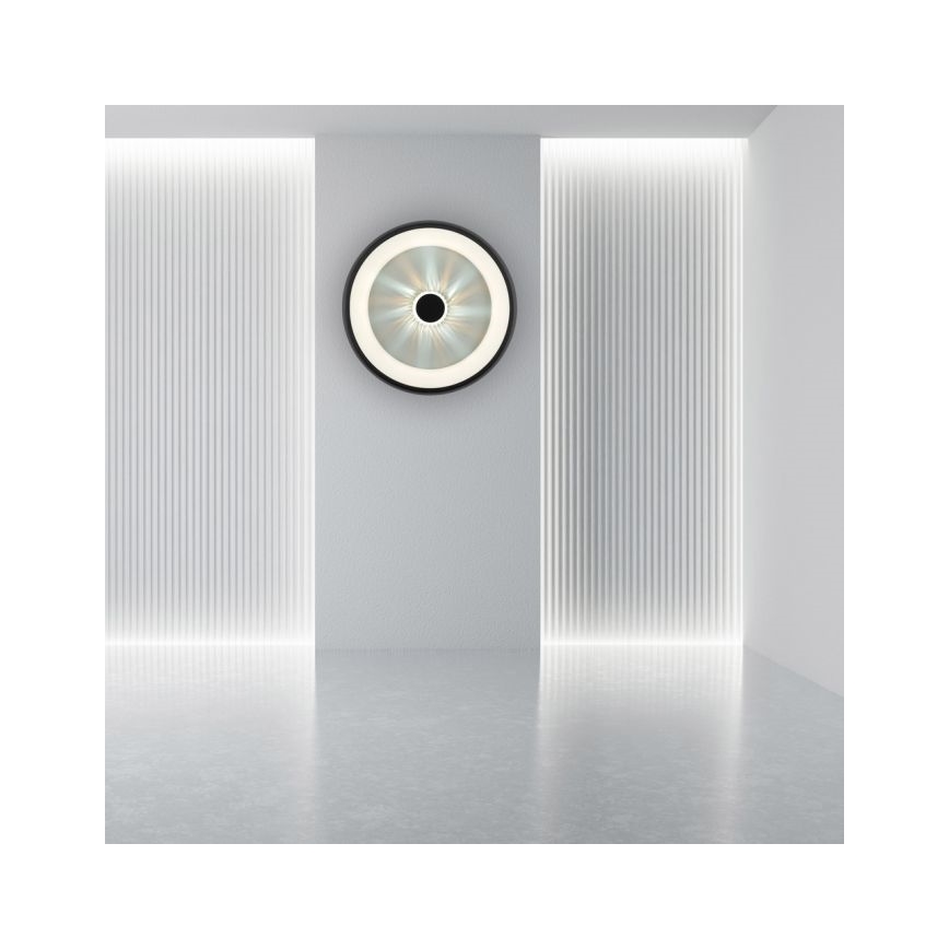 JUST LIGHT. 14384-18 - LED Stmívatelné stropní svítidlo VERTIGO LED/29W/230V 2700-5000K černá + dálkové ovládání