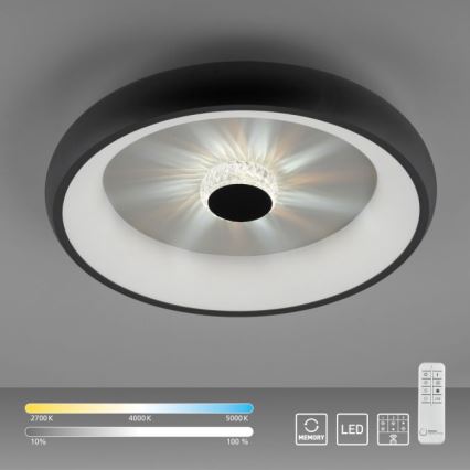 JUST LIGHT. 14384-18 - LED Stmívatelné stropní svítidlo VERTIGO LED/29W/230V 2700-5000K černá + dálkové ovládání