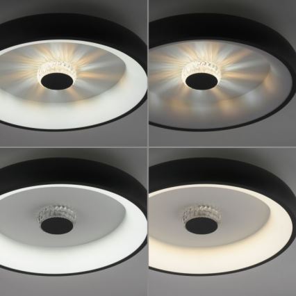 JUST LIGHT. 14384-18 - LED Stmívatelné stropní svítidlo VERTIGO LED/29W/230V 2700-5000K černá + dálkové ovládání
