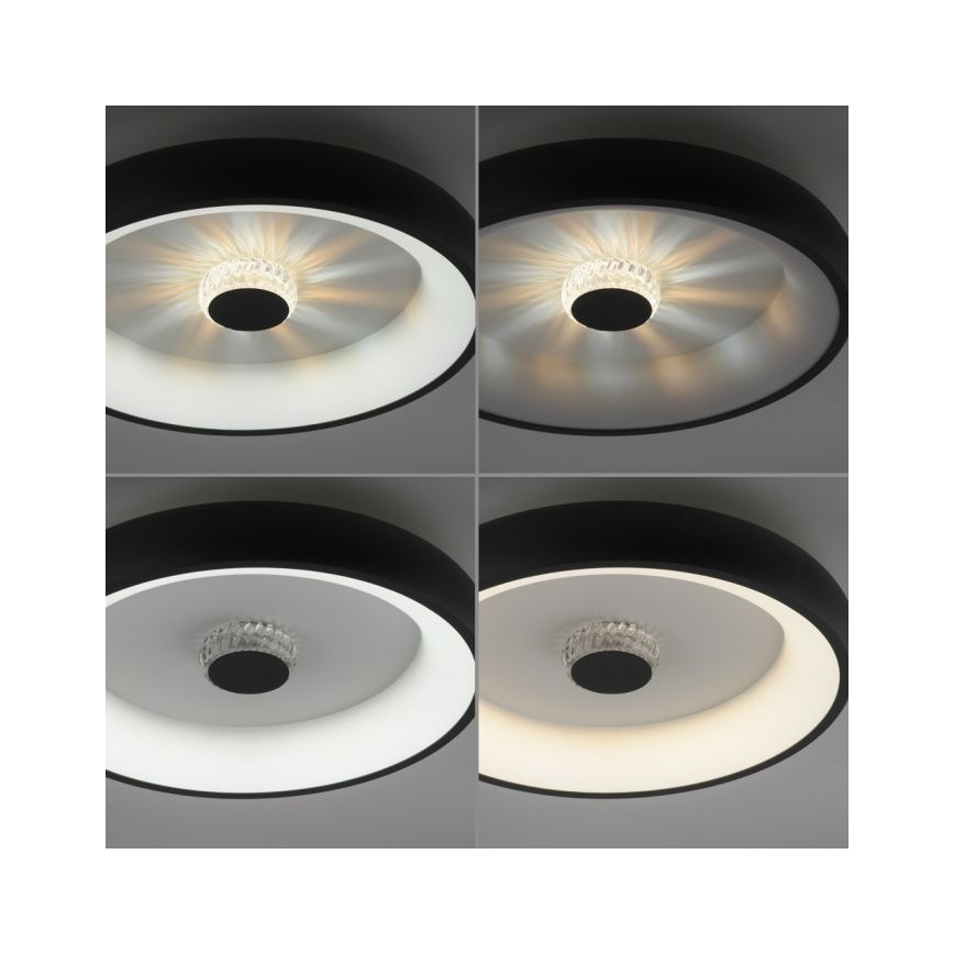 JUST LIGHT. 14384-18 - LED Stmívatelné stropní svítidlo VERTIGO LED/29W/230V 2700-5000K černá + dálkové ovládání