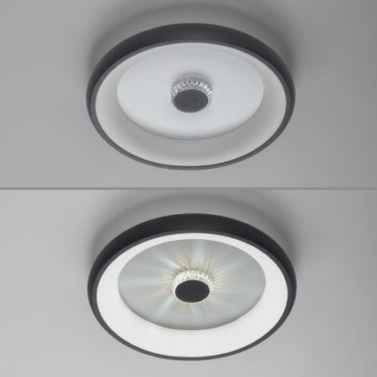 JUST LIGHT. 14384-18 - LED Stmívatelné stropní svítidlo VERTIGO LED/29W/230V 2700-5000K černá + dálkové ovládání