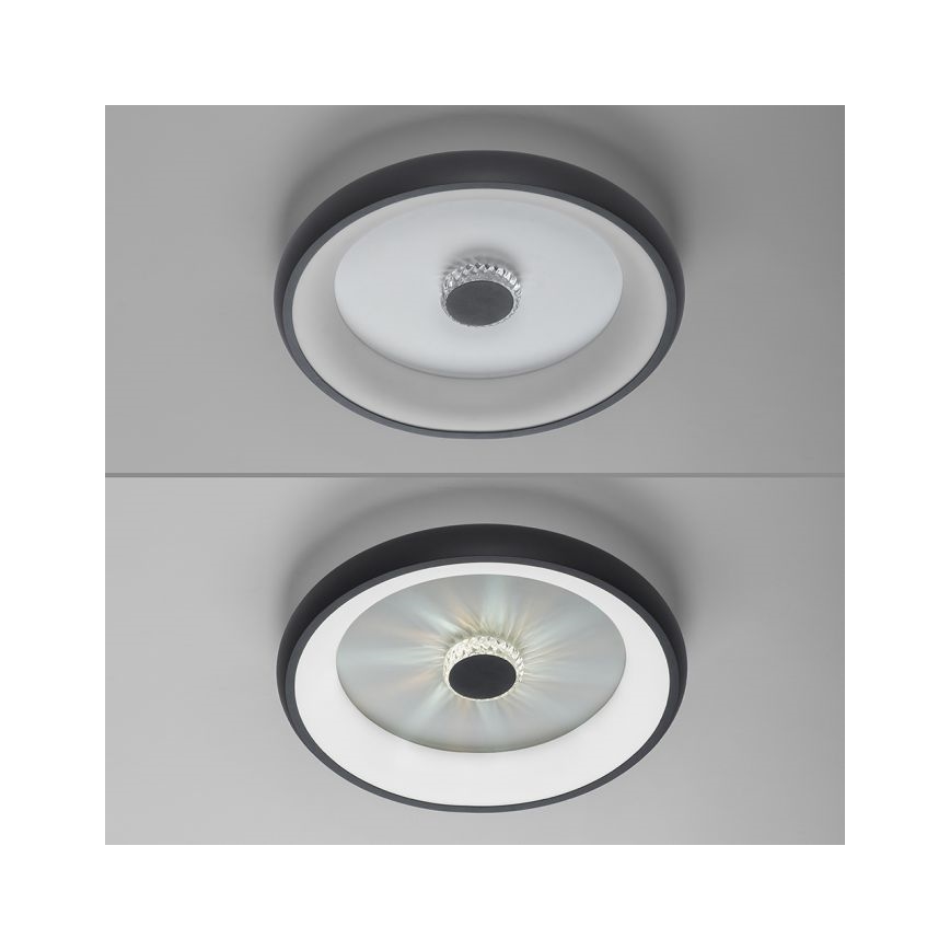 JUST LIGHT. 14384-18 - LED Stmívatelné stropní svítidlo VERTIGO LED/29W/230V 2700-5000K černá + dálkové ovládání