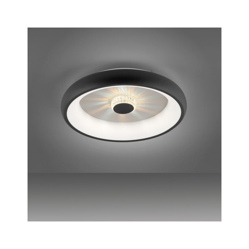 JUST LIGHT. 14384-18 - LED Stmívatelné stropní svítidlo VERTIGO LED/29W/230V 2700-5000K černá + dálkové ovládání