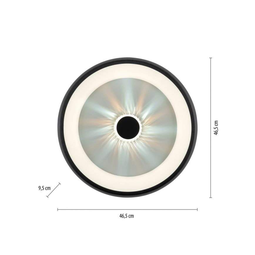 JUST LIGHT. 14384-18 - LED Stmívatelné stropní svítidlo VERTIGO LED/29W/230V 2700-5000K černá + dálkové ovládání