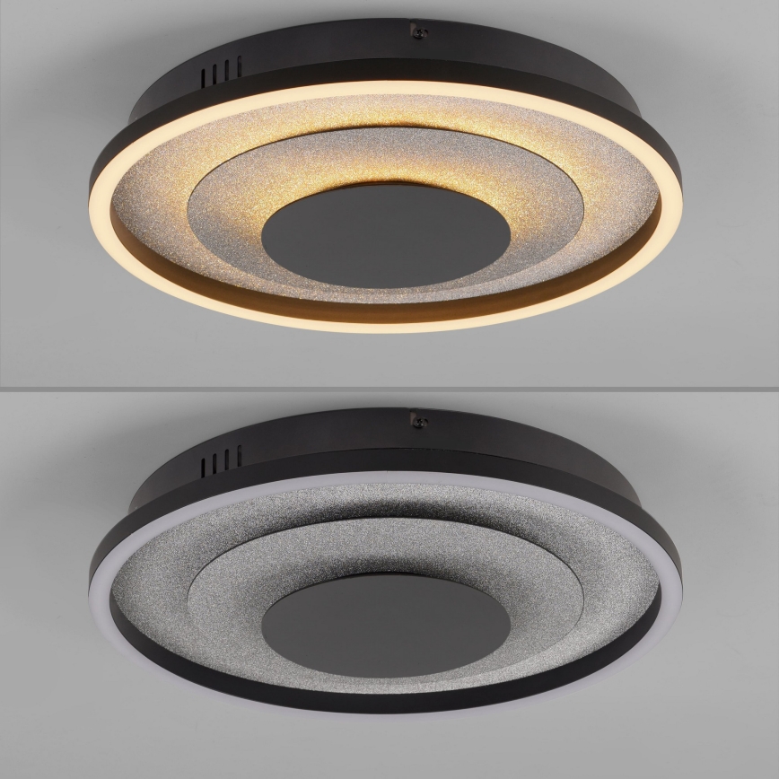 JUST LIGHT. 14409-21 - LED Stropní svítidlo GLITTY LED/22W/230V pr. 40 cm černá