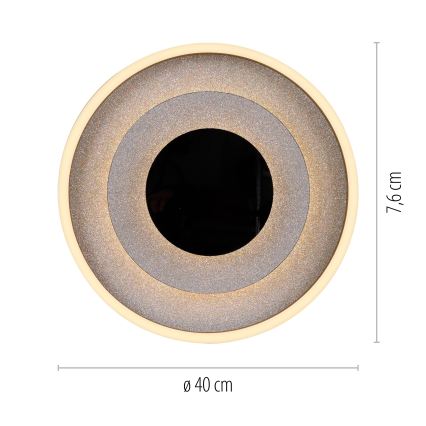 JUST LIGHT. 14409-21 - LED Stropní svítidlo GLITTY LED/22W/230V pr. 40 cm černá