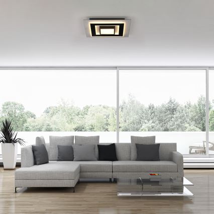 JUST LIGHT. 14439-21 - LED Stropní svítidlo CICHIO LED/18,5W/230V + LED/9W 40x40 cm černá