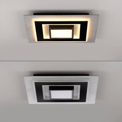 JUST LIGHT. 14439-21 - LED Stropní svítidlo CICHIO LED/18,5W/230V + LED/9W 40x40 cm černá