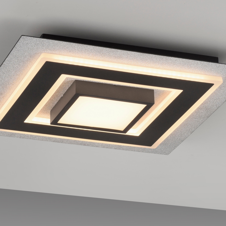 JUST LIGHT. 14439-21 - LED Stropní svítidlo CICHIO LED/18,5W/230V + LED/9W 40x40 cm černá