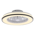 JUST LIGHT. 14447-18 - LED RGBW Stmívatelný stropní ventilátor se světlem LENO LED/44W/230V 3000-6500K pr. 48,6 cm bílá + dálkové ovládání