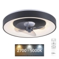 JUST LIGHT. 14644-18 - LED Stmívatelné stropní svítidlo s ventilátorem VENIKA LED/36W/230V pr. 48,6 cm 2700-5000K + dálkové ovládání