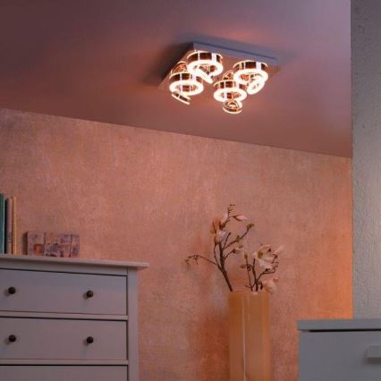 JUST LIGHT. 14662-17 - LED RGBW Stmívatelné bodové svítidlo TIM LOLASMART 4xLED/5,9/230V 2700-5000K + dálkové ovládání