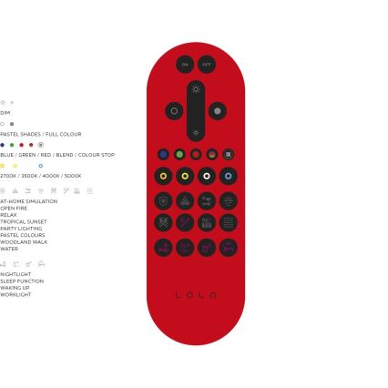 JUST LIGHT. 14682-16 - LED RGB Stmívatelný přisazený panel LOLA FLAT LED/28,5W/230V 2700-5000K + dálkové ovládání