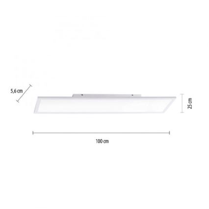 JUST LIGHT. 14682-16 - LED RGB Stmívatelný přisazený panel LOLA FLAT LED/28,5W/230V 2700-5000K + dálkové ovládání