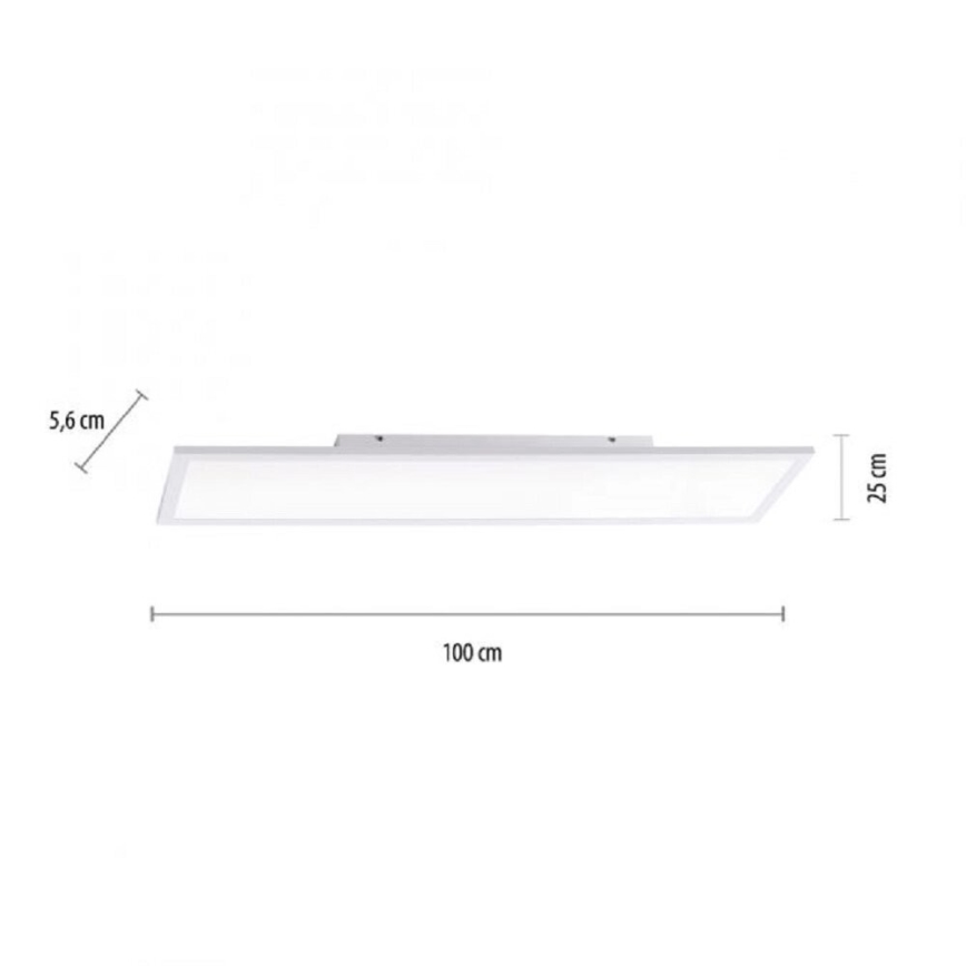 JUST LIGHT. 14682-16 - LED RGB Stmívatelný přisazený panel LOLA FLAT LED/28,5W/230V 2700-5000K + dálkové ovládání