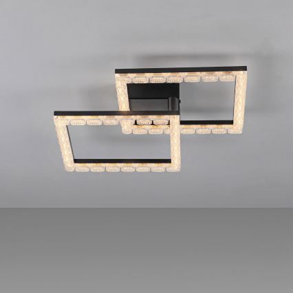 JUST LIGHT. 14732-18 - LED Stropní svítidlo GLITRA LED/17,5W/230V 37,6x37,6 cm černá