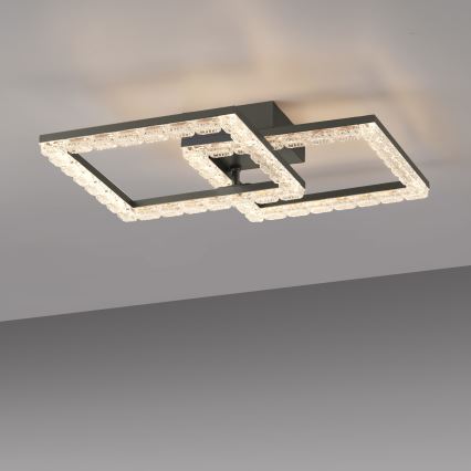 JUST LIGHT. 14732-18 - LED Stropní svítidlo GLITRA LED/17,5W/230V 37,6x37,6 cm černá