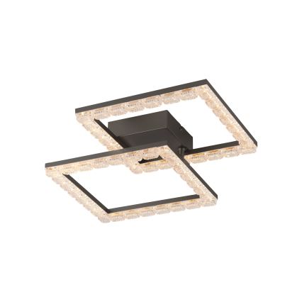 JUST LIGHT. 14732-18 - LED Stropní svítidlo GLITRA LED/17,5W/230V 37,6x37,6 cm černá
