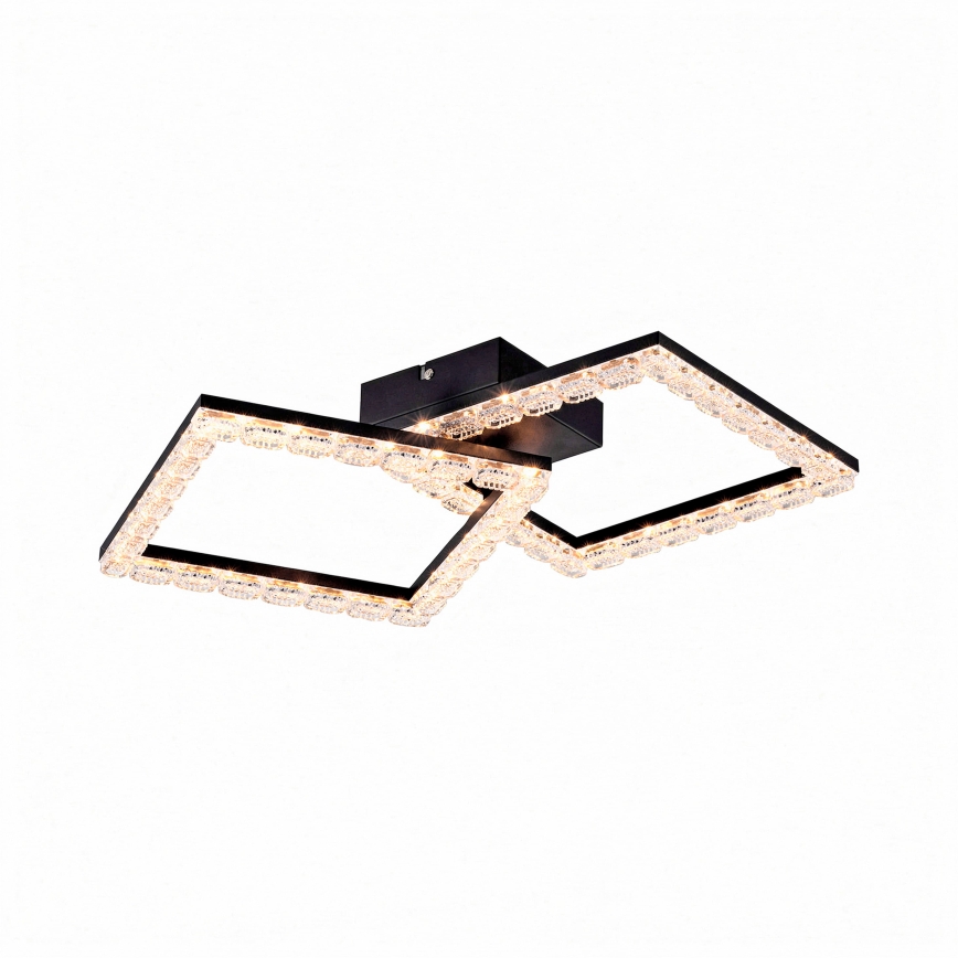 JUST LIGHT. 14732-18 - LED Stropní svítidlo GLITRA LED/17,5W/230V 37,6x37,6 cm černá
