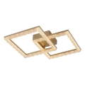 JUST LIGHT. 14732-60 - LED Stropní svítidlo GLITRA LED/17,5W/230V 37,6x37,6 cm zlatá