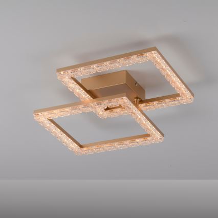 JUST LIGHT. 14732-60 - LED Stropní svítidlo GLITRA LED/17,5W/230V 37,6x37,6 cm zlatá
