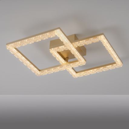 JUST LIGHT. 14732-60 - LED Stropní svítidlo GLITRA LED/17,5W/230V 37,6x37,6 cm zlatá