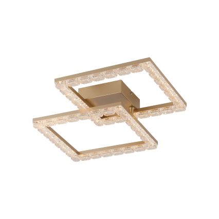 JUST LIGHT. 14732-60 - LED Stropní svítidlo GLITRA LED/17,5W/230V 37,6x37,6 cm zlatá