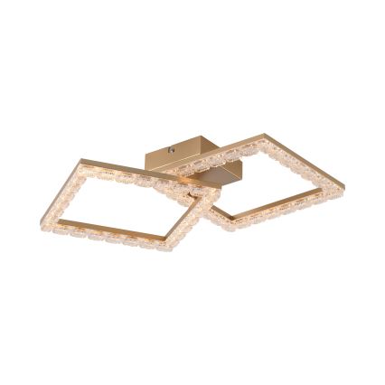 JUST LIGHT. 14732-60 - LED Stropní svítidlo GLITRA LED/17,5W/230V 37,6x37,6 cm zlatá