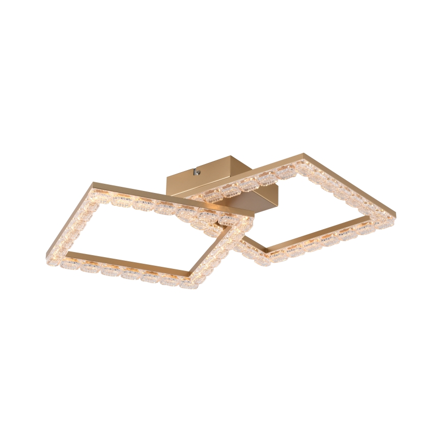 JUST LIGHT. 14732-60 - LED Stropní svítidlo GLITRA LED/17,5W/230V 37,6x37,6 cm zlatá