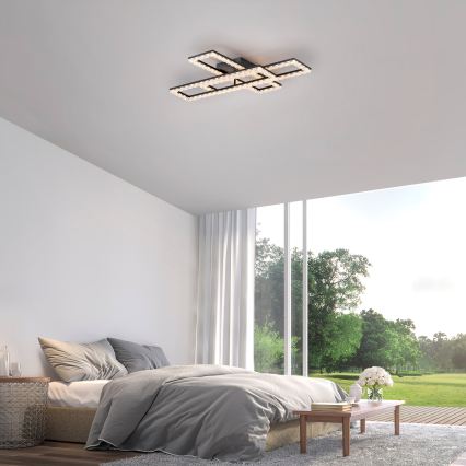JUST LIGHT. 14733-18 - LED Stropní svítidlo GLITRA LED/35W/230V 57x72 cm černá