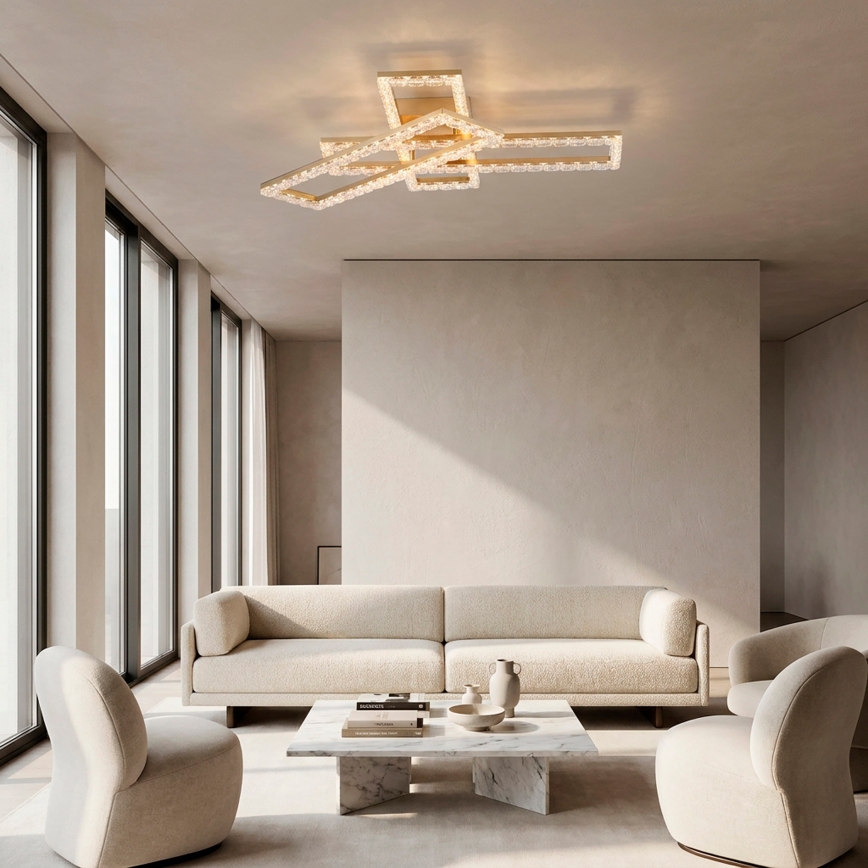 JUST LIGHT. 14733-60 - LED Stropní svítidlo GLITRA LED/35W/230V 57x72 cm zlatá