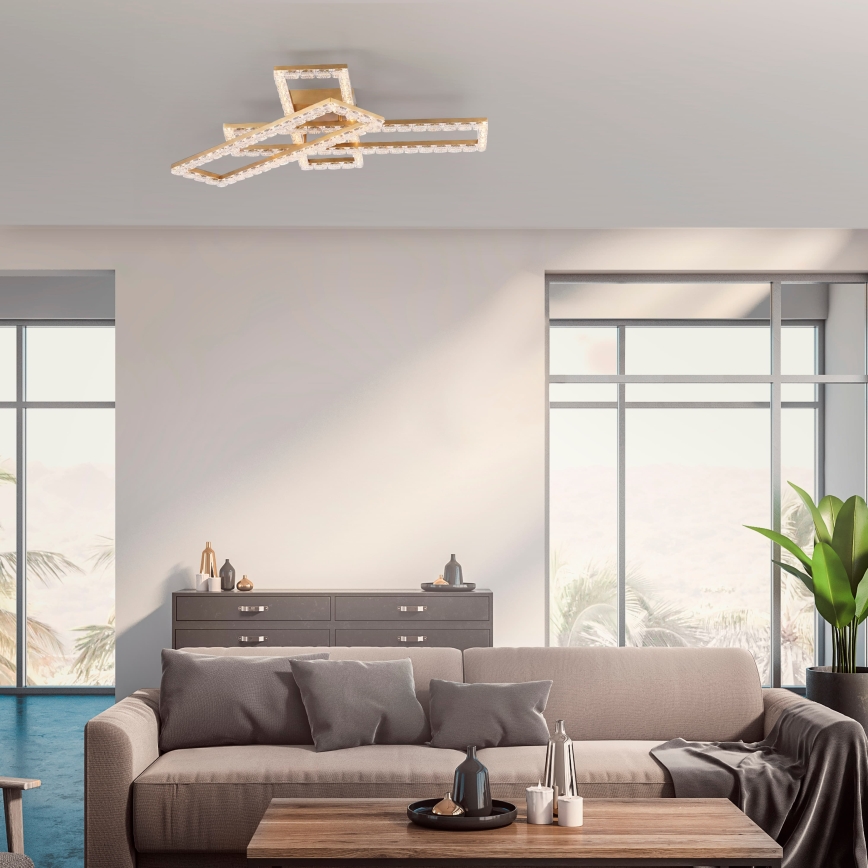 JUST LIGHT. 14733-60 - LED Stropní svítidlo GLITRA LED/35W/230V 57x72 cm zlatá