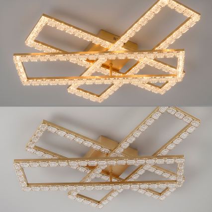 JUST LIGHT. 14733-60 - LED Stropní svítidlo GLITRA LED/35W/230V 57x72 cm zlatá