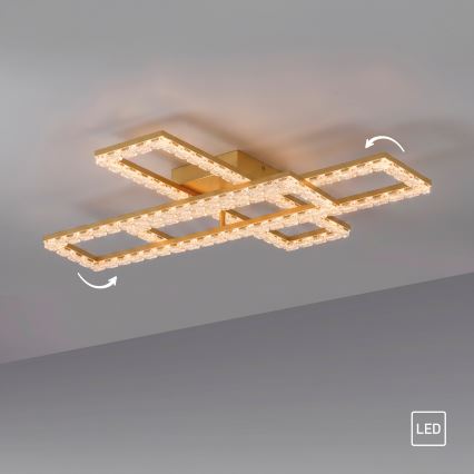 JUST LIGHT. 14733-60 - LED Stropní svítidlo GLITRA LED/35W/230V 57x72 cm zlatá