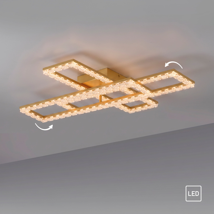 JUST LIGHT. 14733-60 - LED Stropní svítidlo GLITRA LED/35W/230V 57x72 cm zlatá