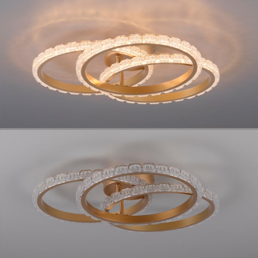JUST LIGHT. 14734-60 - LED Stropní svítidlo GLITRA LED/37W/230V pr. 50 cm zlatá