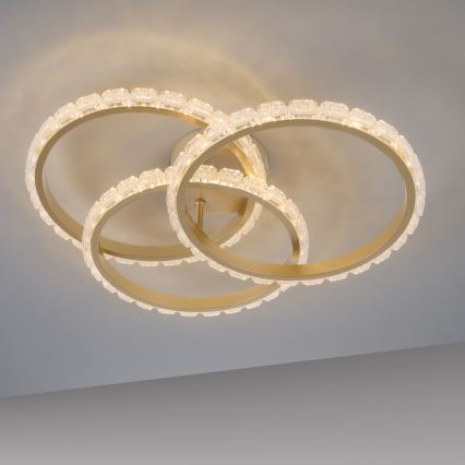 JUST LIGHT. 14734-60 - LED Stropní svítidlo GLITRA LED/37W/230V pr. 50 cm zlatá